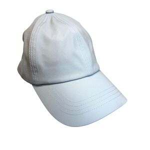 CALIA Hat Cap Strap Back Womens One Size Pale Blue Ponytail Mesh Baseball Logo